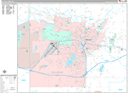 Battle Creek  Wall Map Premium Style